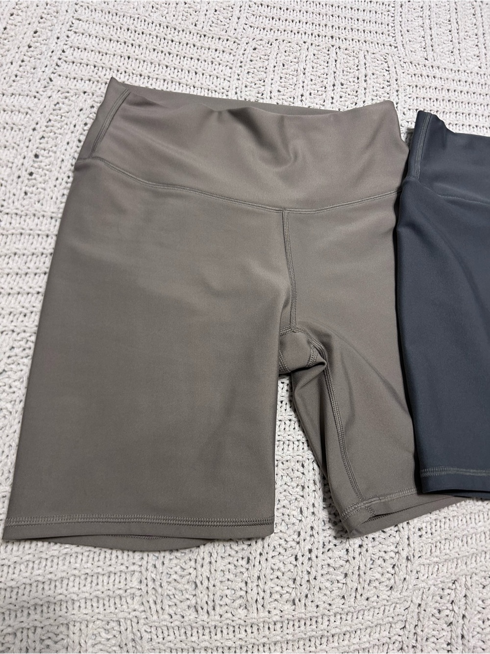 YPB Bike Shorts in Taupe & Charcoal Gray